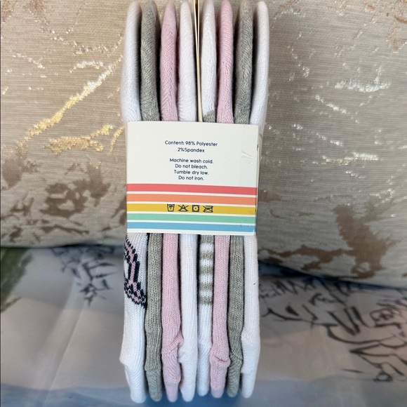 NWT Life Is Good 8 Pair Women's White, Gray and Pink High Cut Liners - Picture 3 of 5